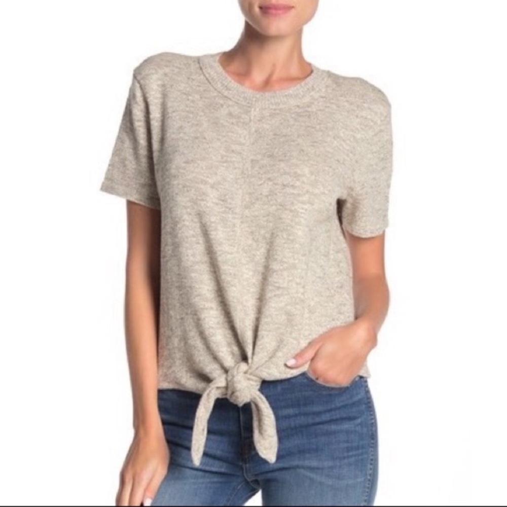 Madewell Knot-Front Sweater T-Shirt - Sz Large